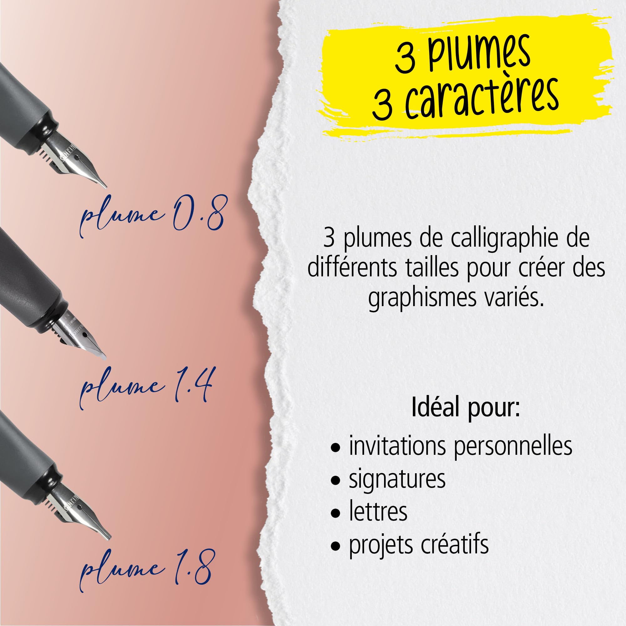 Parure Calligraphie Stylo Plume AIR Online - Coffret 3 Plumes – Image 5