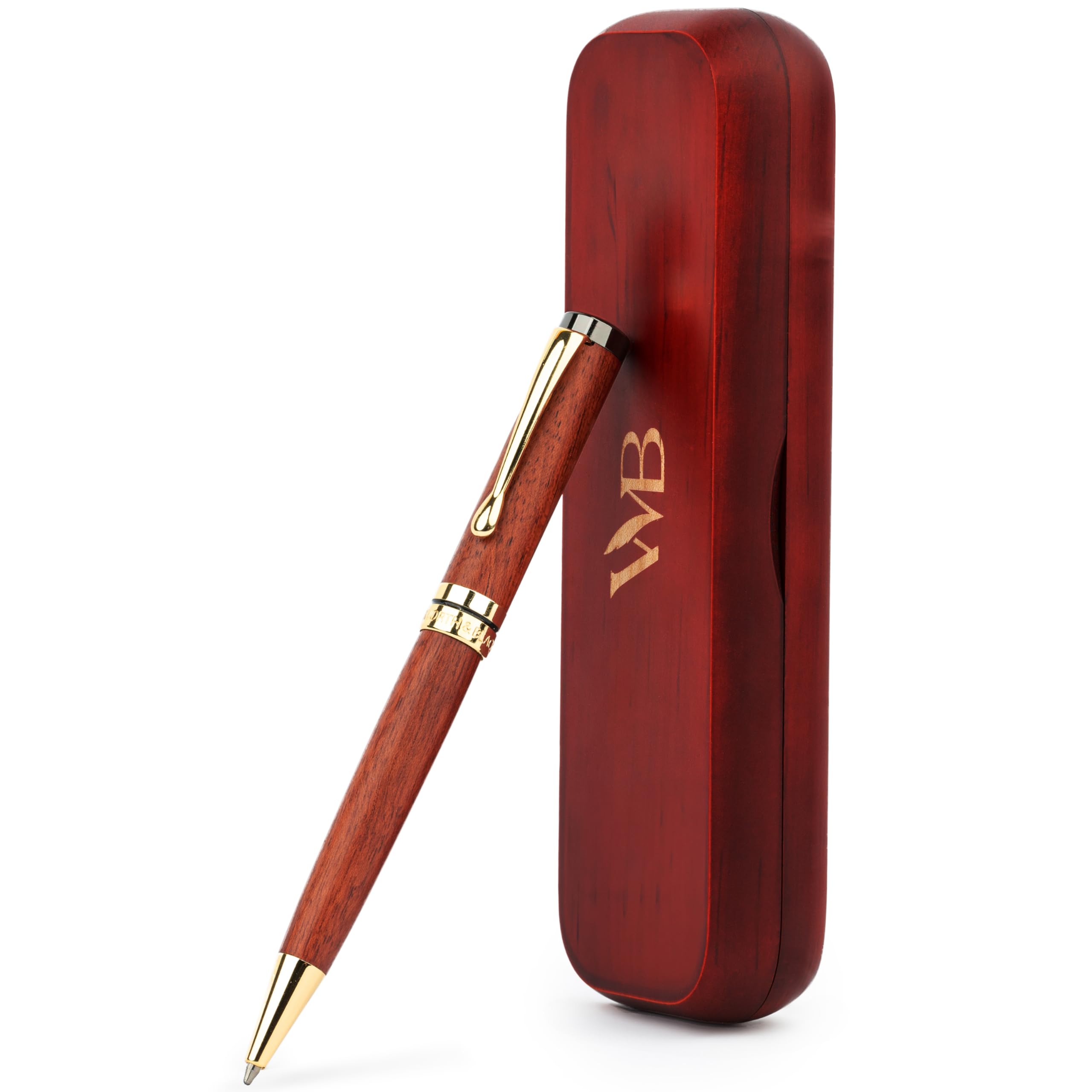 Stylo Bille Bambou Bois de Rose Wordsworth and Black - Coffret Cadeau