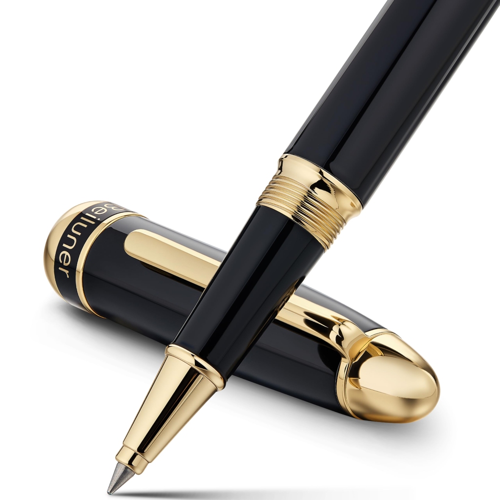 Stylo Roller de Luxe BEILUNER Finition Or 24K - Coffret Cadeau