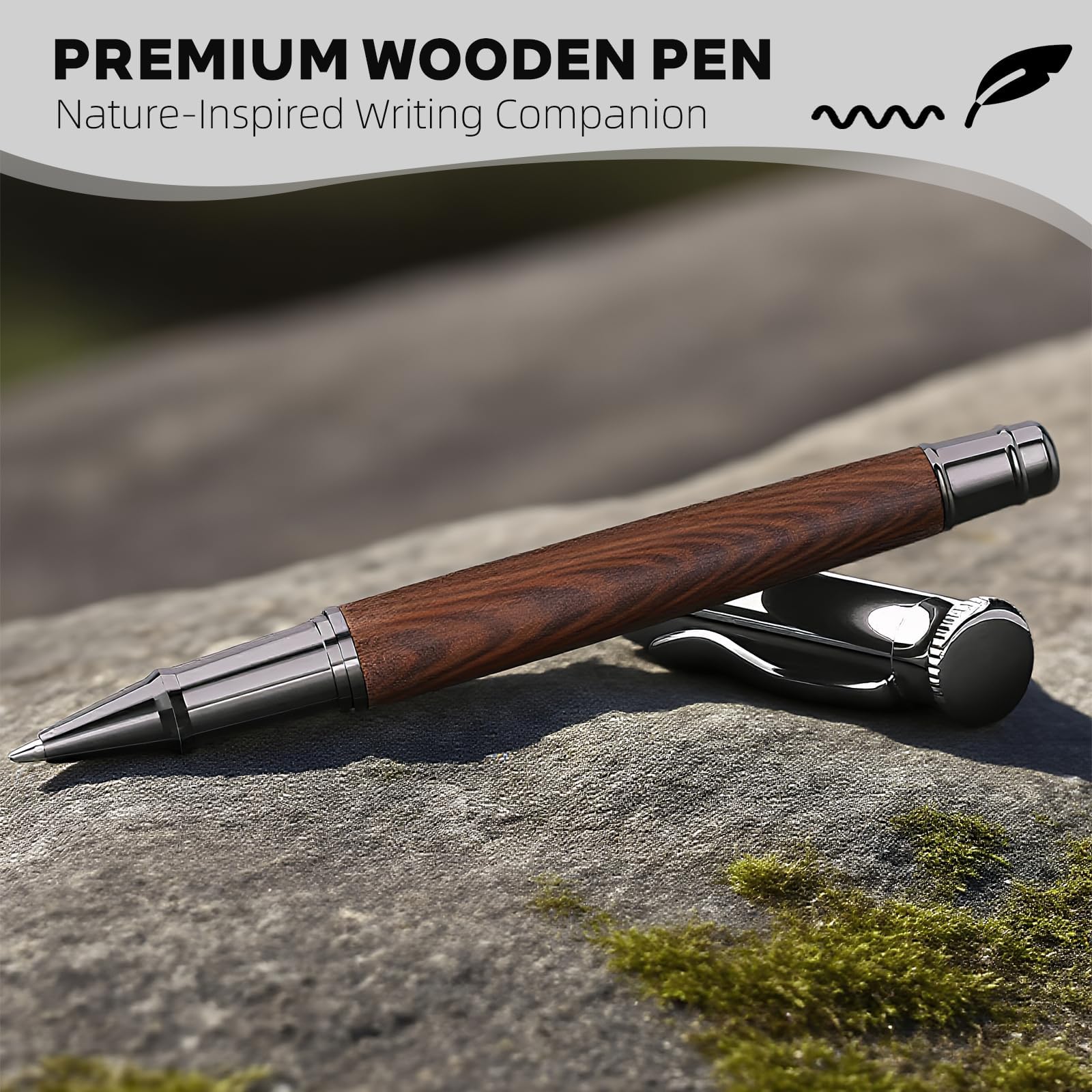 Stylo Roller en Bois Unikeen - Personnalisé avec Recharges – Image 3