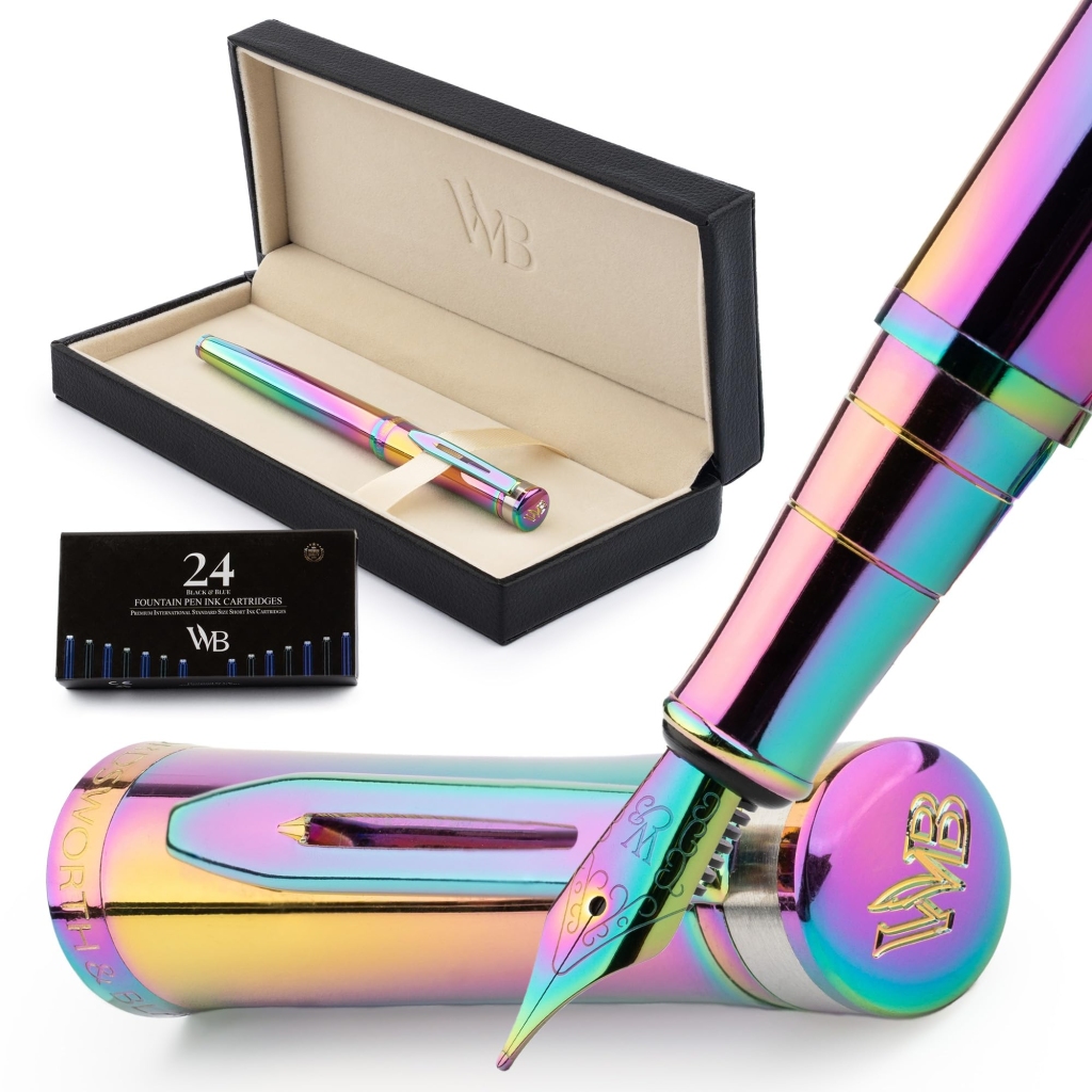 Stylo Plume Wordsworth & Black Ensemble Arc-en-ciel - Coffret Cadeau