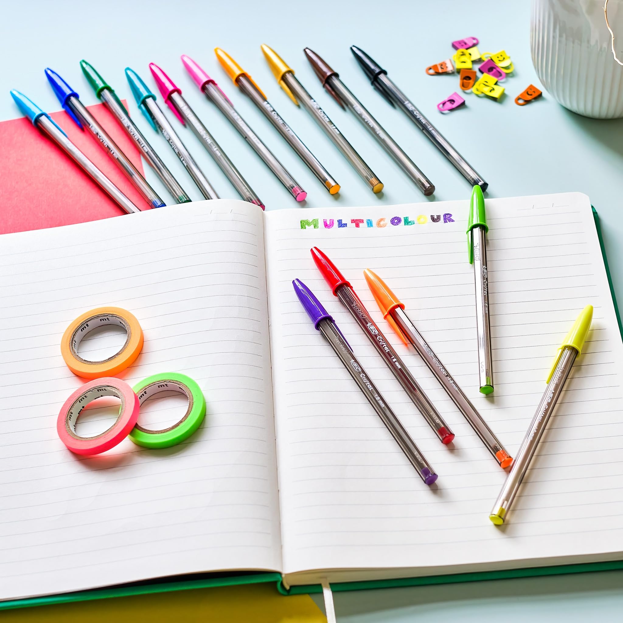 Pack de 27 Stylos Bille BIC Cristal Multicolour - Pointe Large 1,6 mm – Image 5