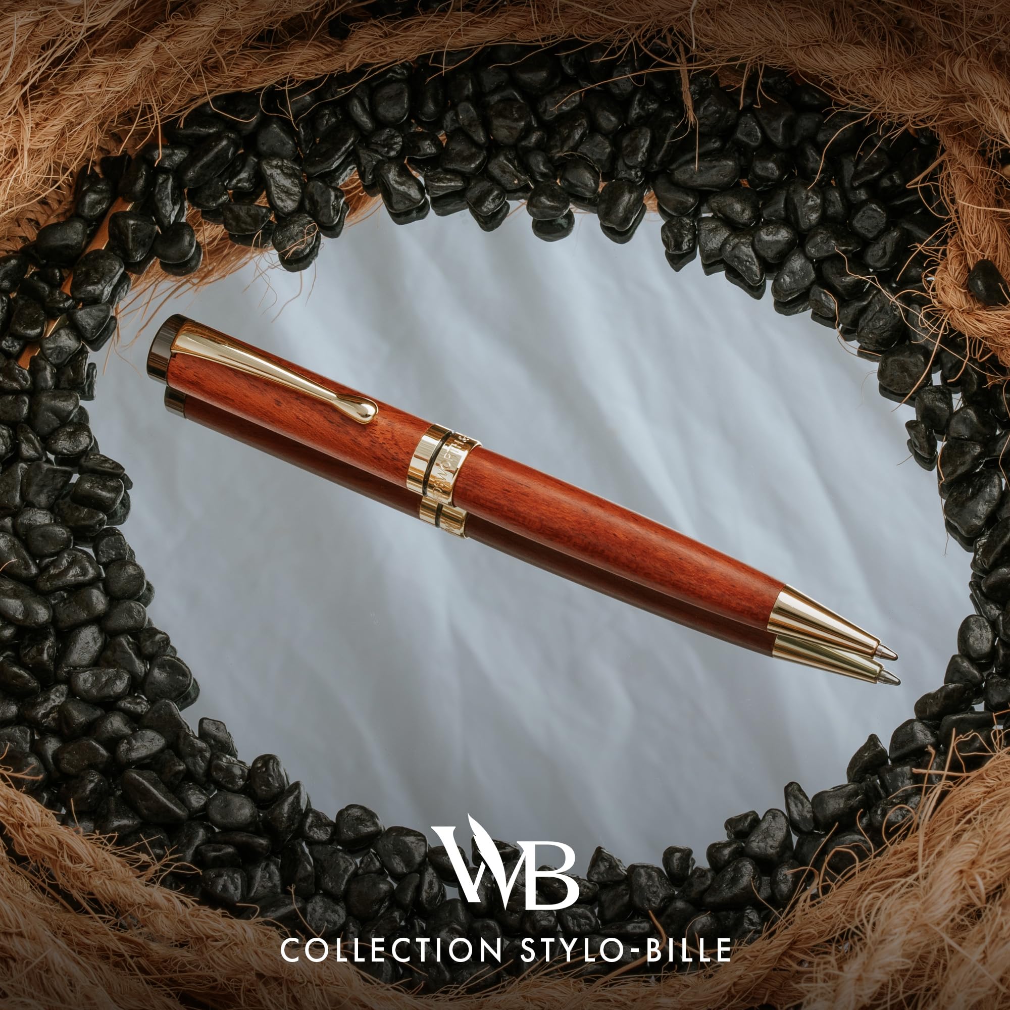 Stylo Bille Bambou Bois de Rose Wordsworth and Black - Coffret Cadeau – Image 5