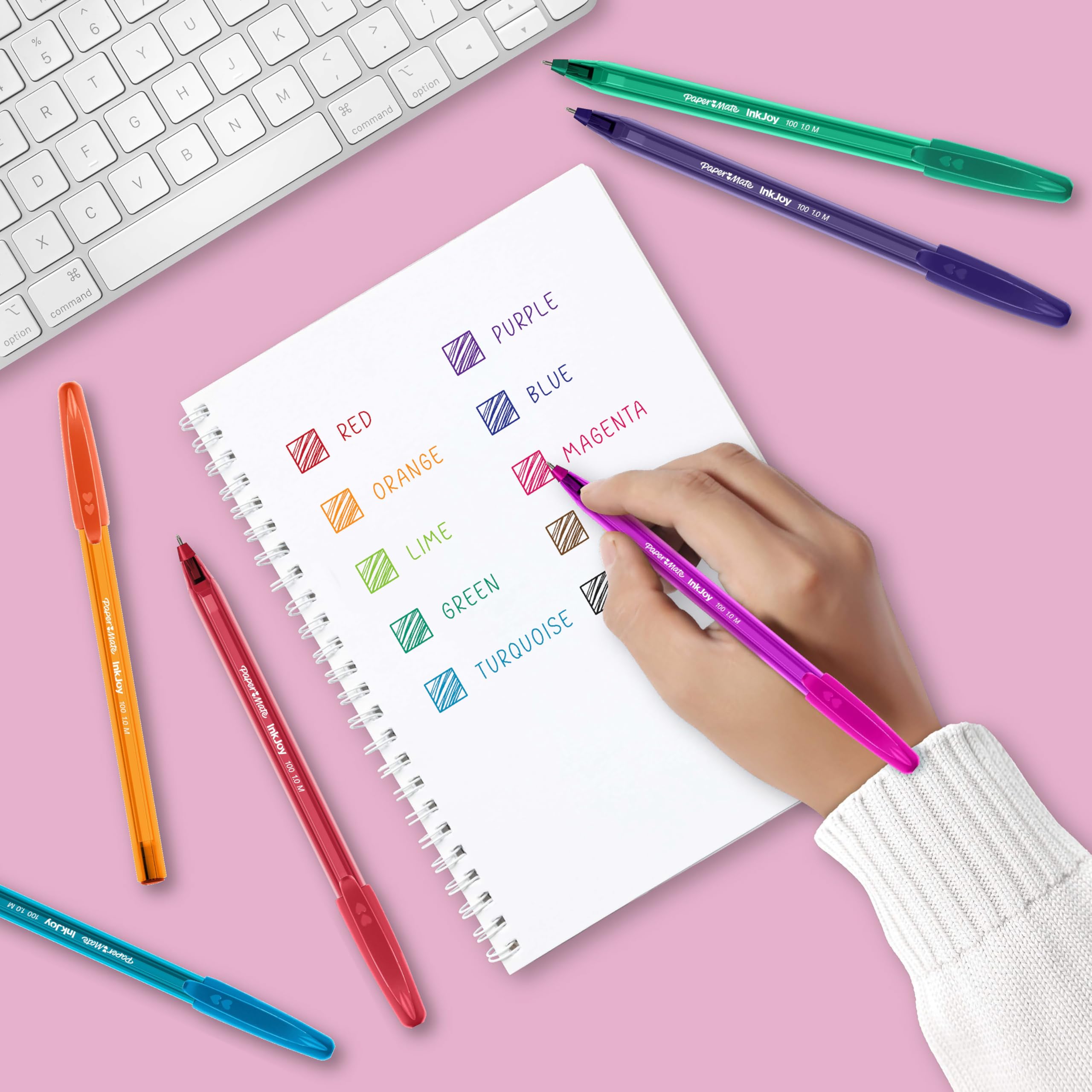 Stylo Bille InkJoy 100ST Paper Mate - Lot de 27 Couleurs Assorties – Image 5