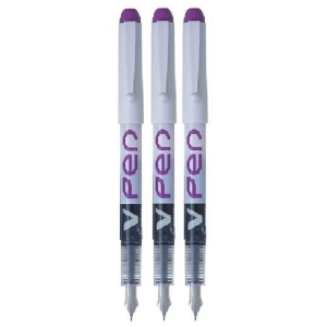 Lot de 3 Stylos Plume V Pen Pilot - Encre Liquide Violet