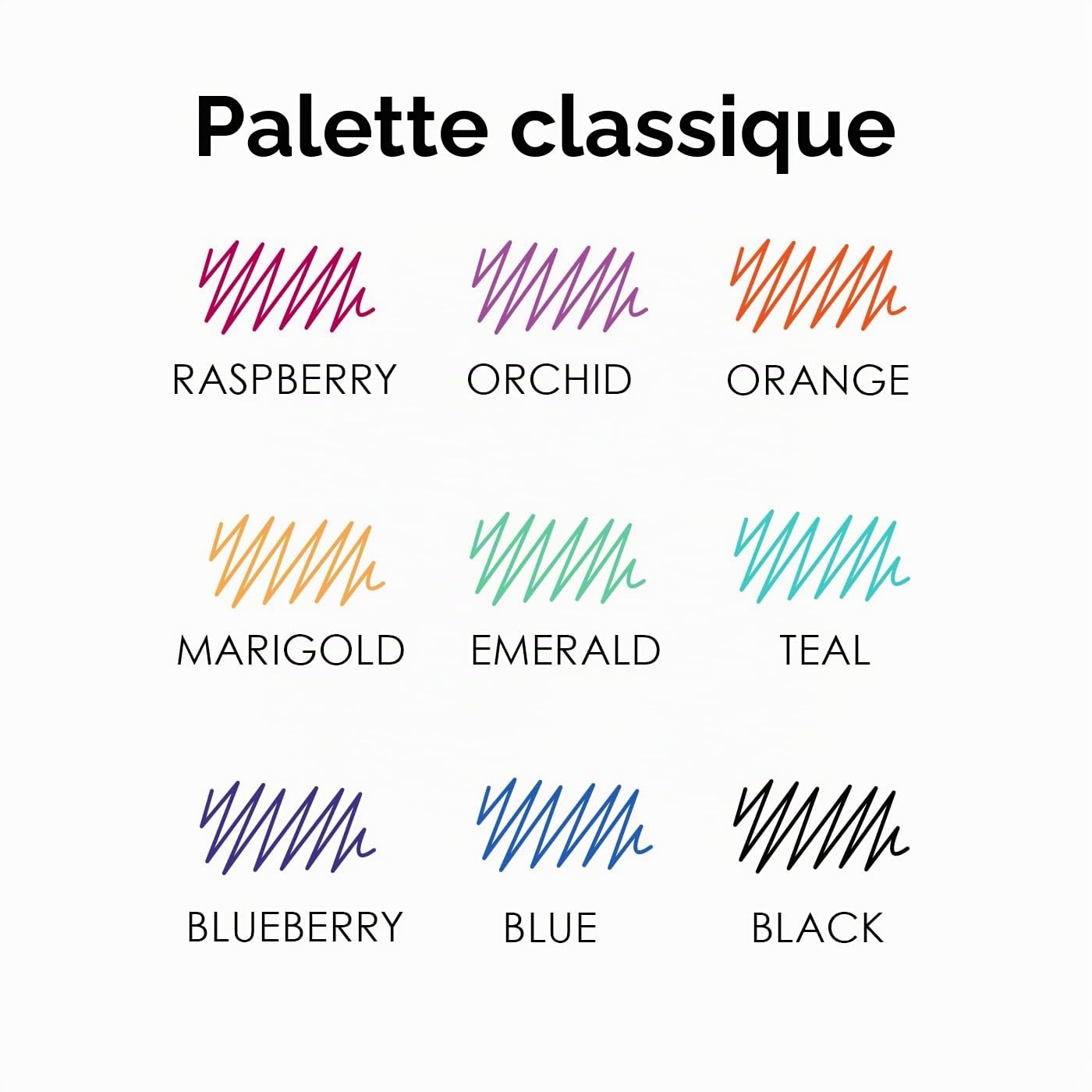 Stylo Gel Effaçable Grabie Lot de 9 Couleurs - Écriture Magique – Image 5