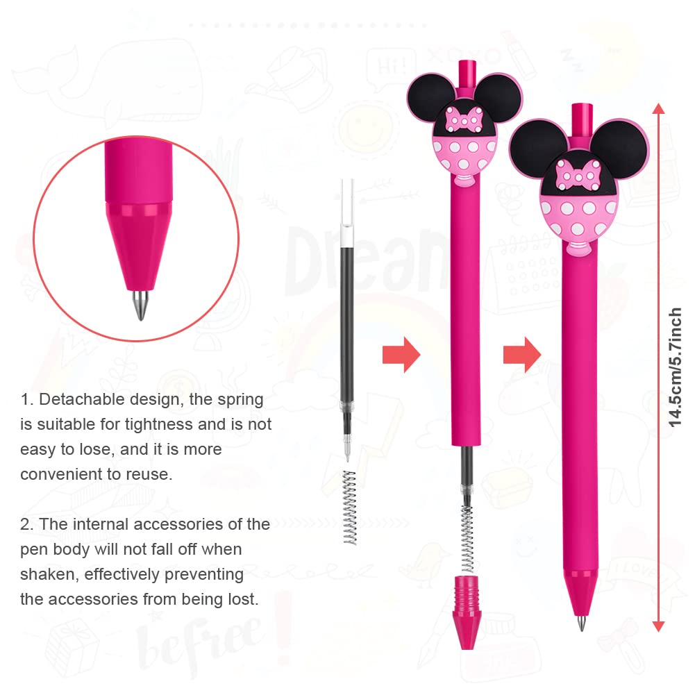 Lot de 5 Stylos Gel Animaux AUAUY - 0.5mm Rétractables – Image 3