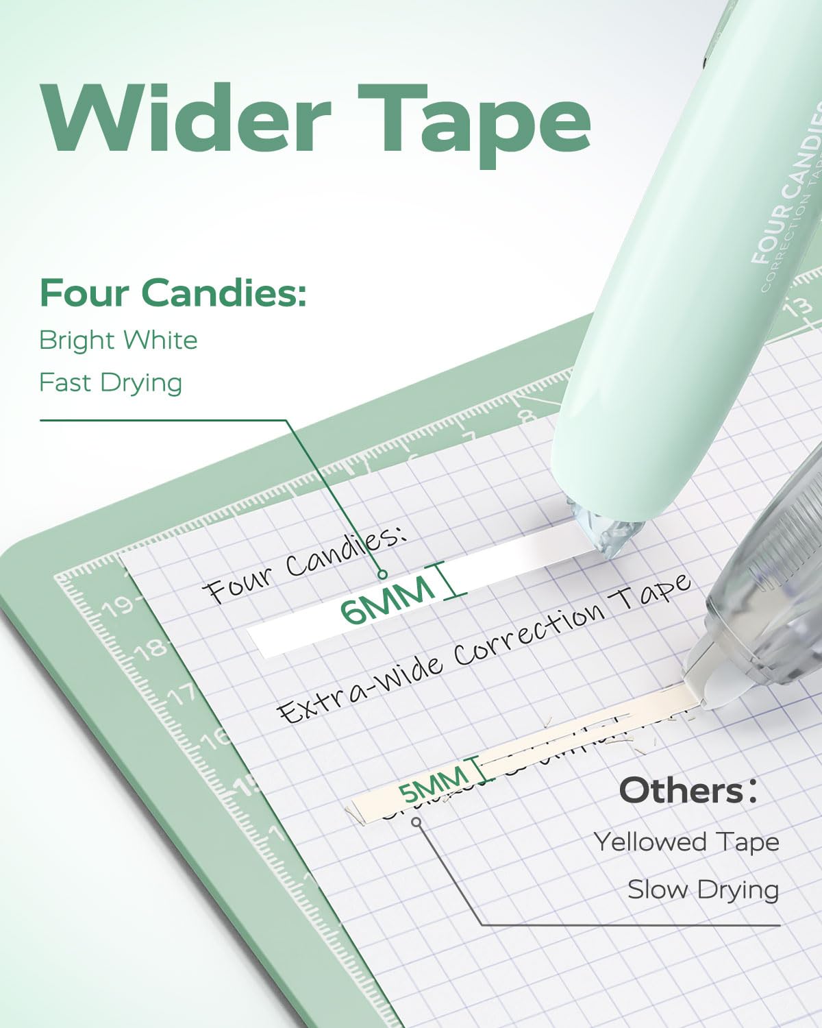 Lot de 4 Rubans Correcteurs Rétractables Four Candies - Recharges Incluses – Image 2