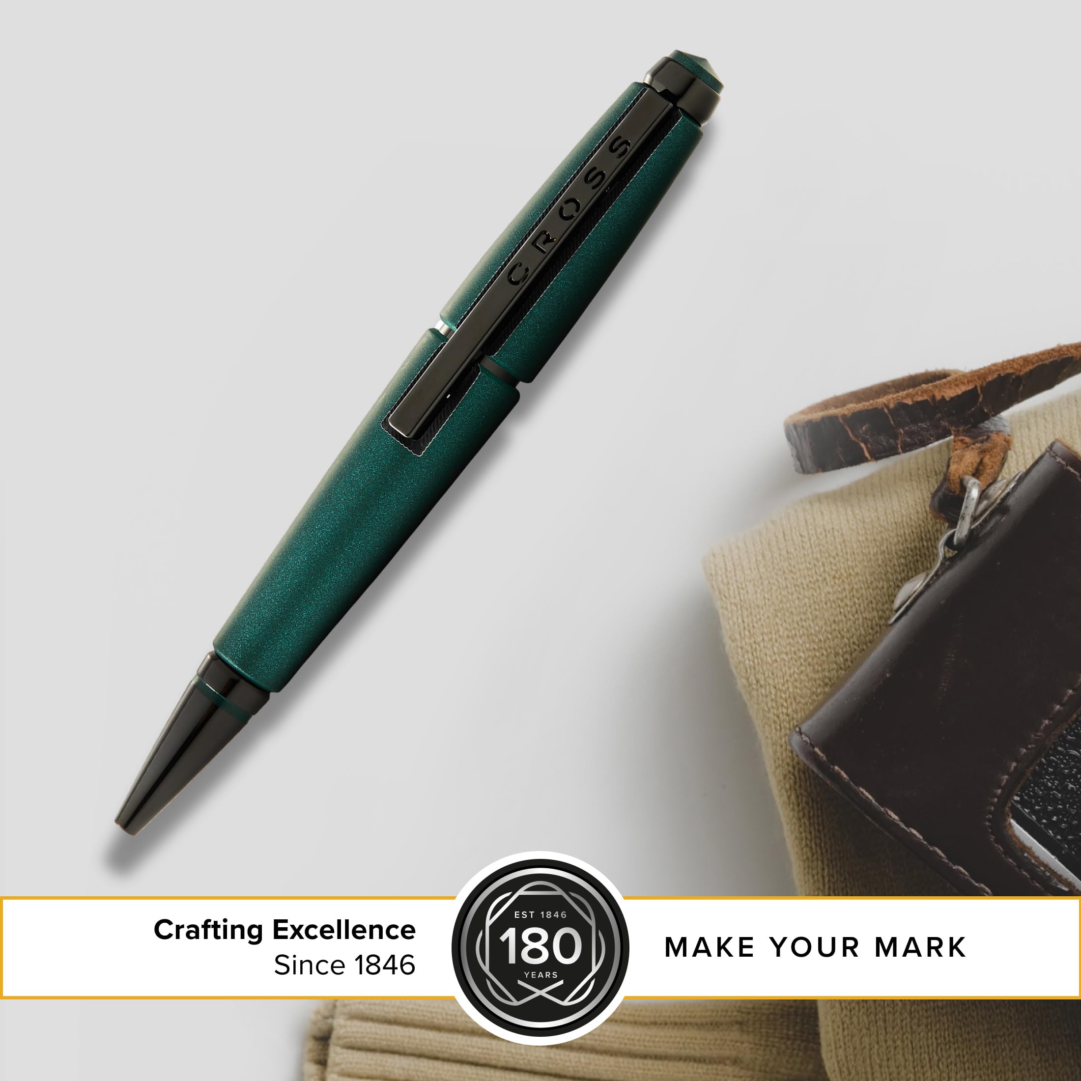 Stylo Roller Cross Edge Vert Mat - Coffret Cadeau Premium – Image 3