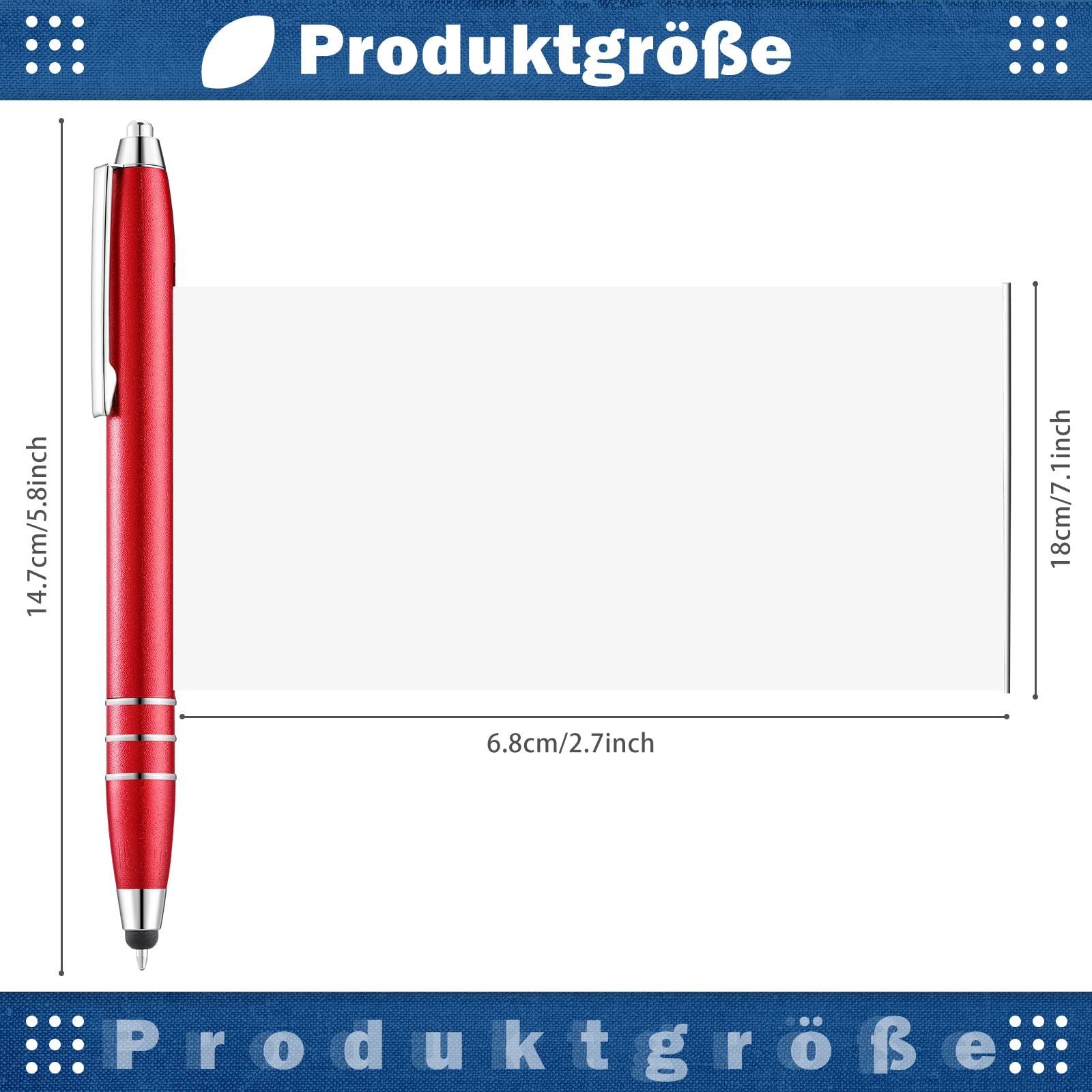 Stylo Bille Métal Nezyo avec Feuille de Triche Rétractable - Lot de 3 – Image 2