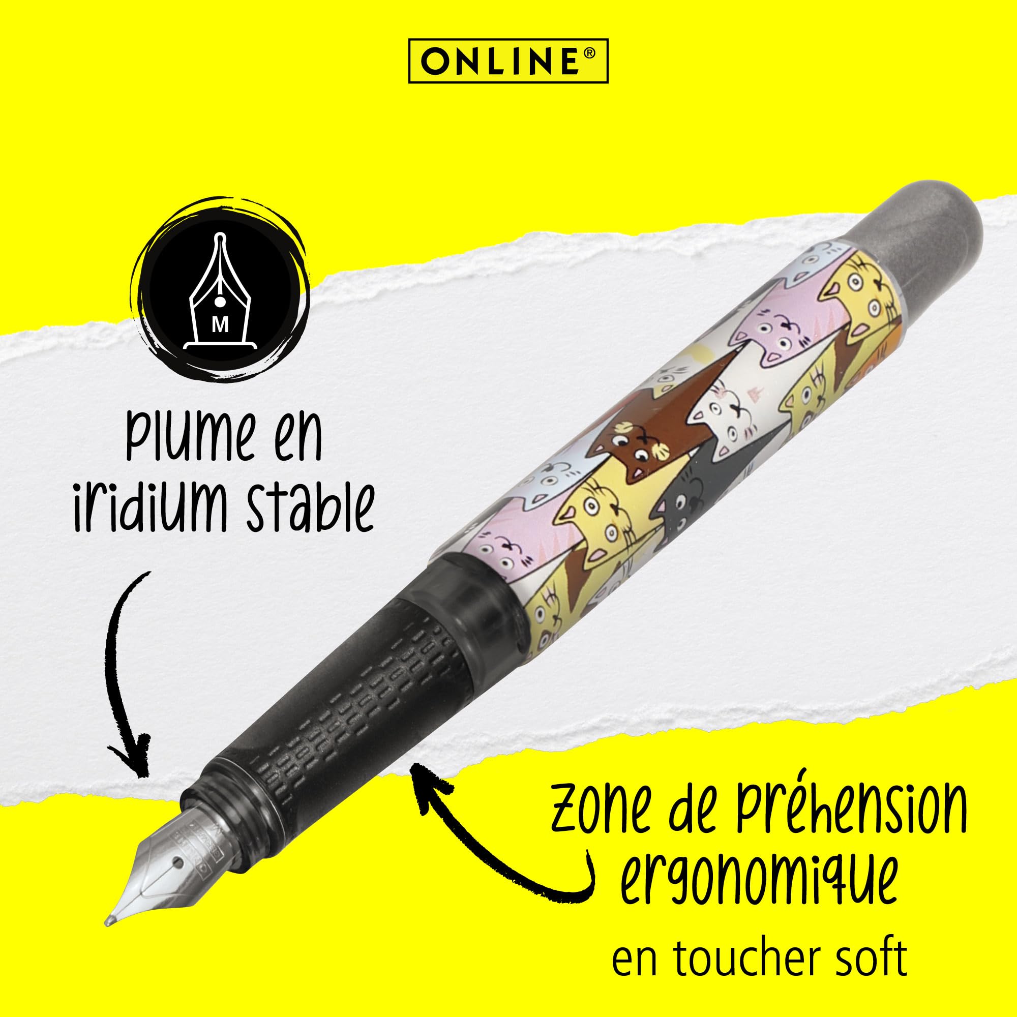 Stylo Plume College Chats Online - Ergonomique Enfant – Image 2