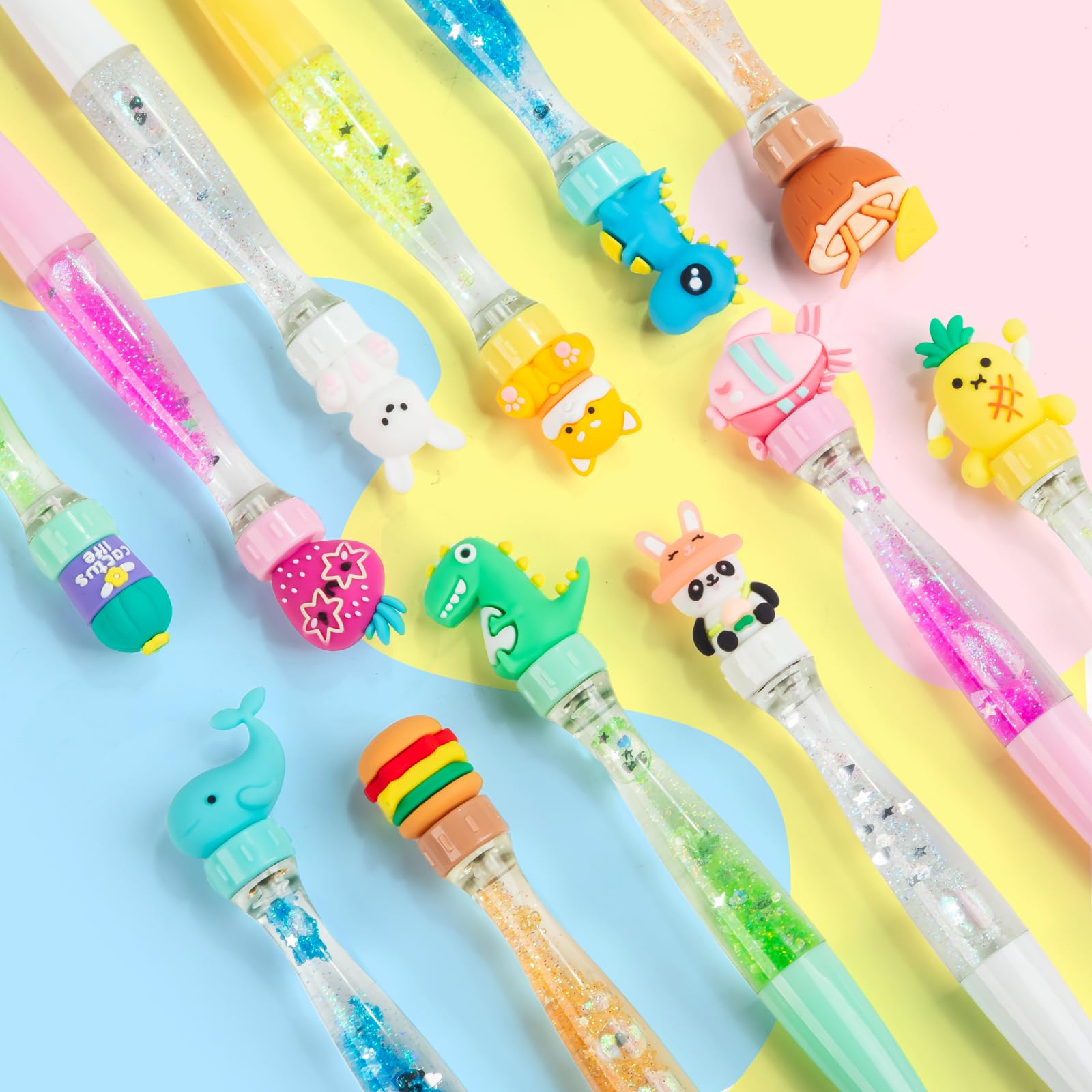 Stylo Bille Kawaii Tigerhu - Lot de 12 Stylos Anti-Stress Animaux – Image 4