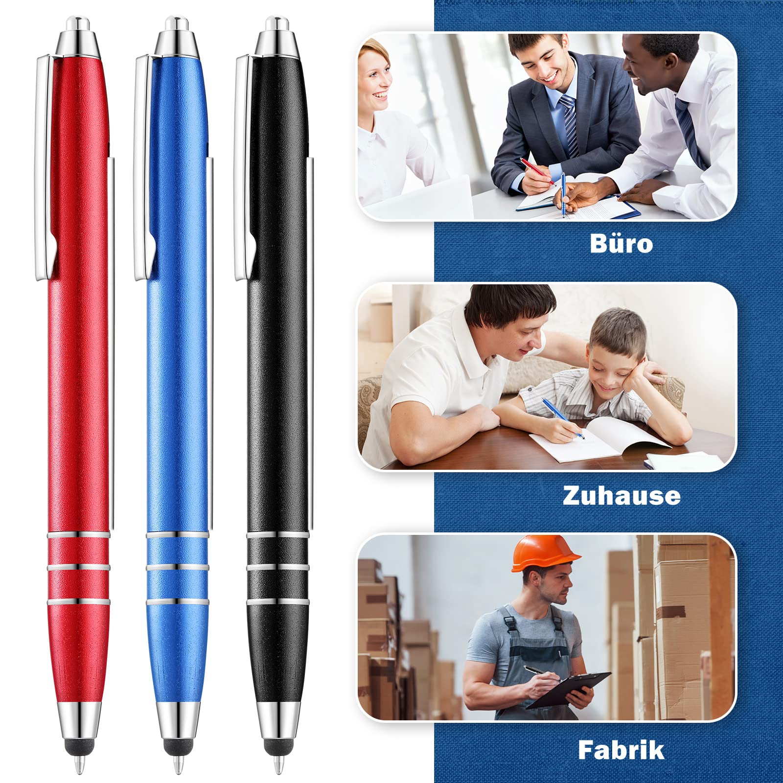 Stylo Bille Métal Nezyo avec Feuille de Triche Rétractable - Lot de 3 – Image 5