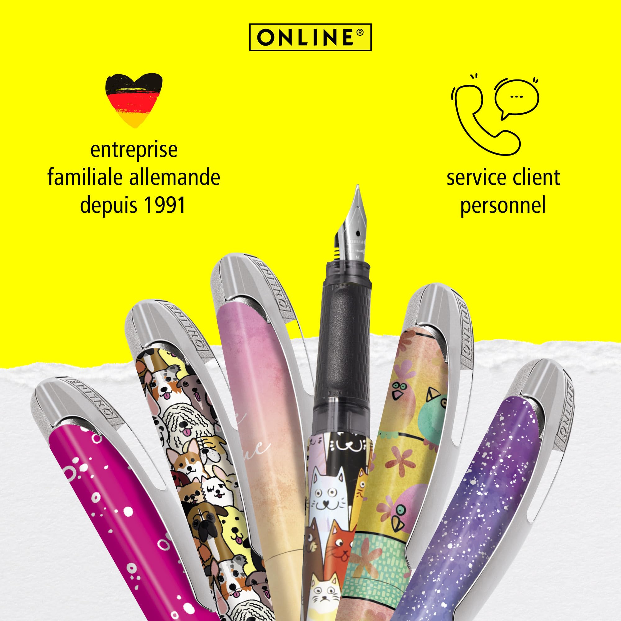 Stylo Plume College Chats Online - Ergonomique Enfant – Image 6
