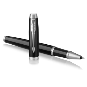 Parker IM stylo roller laque noire et chrome, encre noire, en écrin