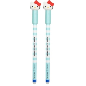 Mr. Wonderful lot de 2 stylos effaçables Bo-Bo Hello Kitty Never stop dreaming