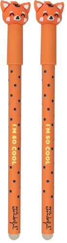 Mr. Wonderful lot de 2 stylos effaçables Panda rouge I'm so cool