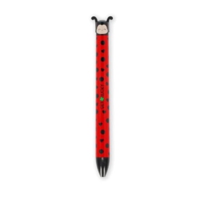 Legami stylo à bille bicolore Click&Clack Ladybug, motif coccinelle