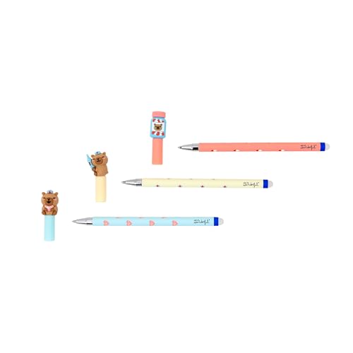 Mr. Wonderful set de 3 stylos effaçables Bo-Bo Capybara et Pillbox