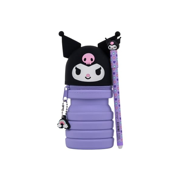 Mr. Wonderful trousse Kuromi en silicone extensible avec stylo Bo-Bo Kuromi
