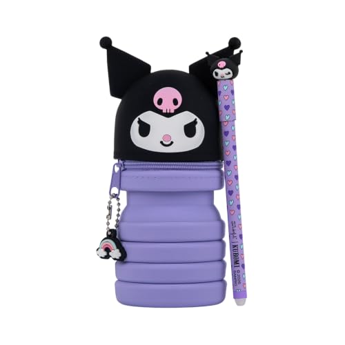 Mr. Wonderful trousse Kuromi en silicone extensible avec stylo Bo-Bo Kuromi