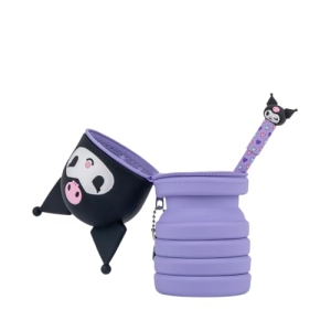 Mr. Wonderful trousse Kuromi en silicone extensible avec stylo Bo-Bo Kuromi